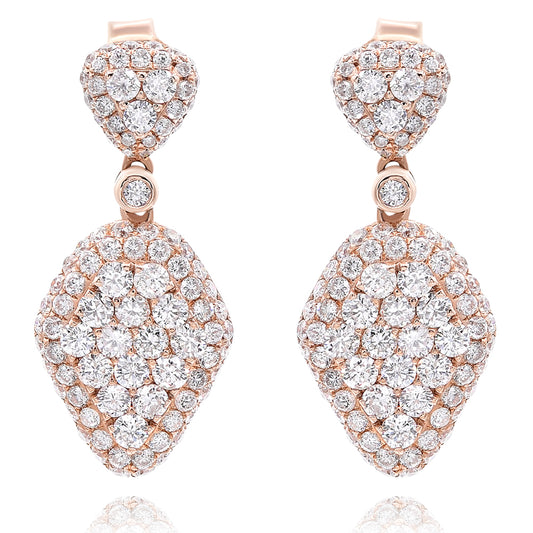 Diamond earrings 14k rose gold E14549B