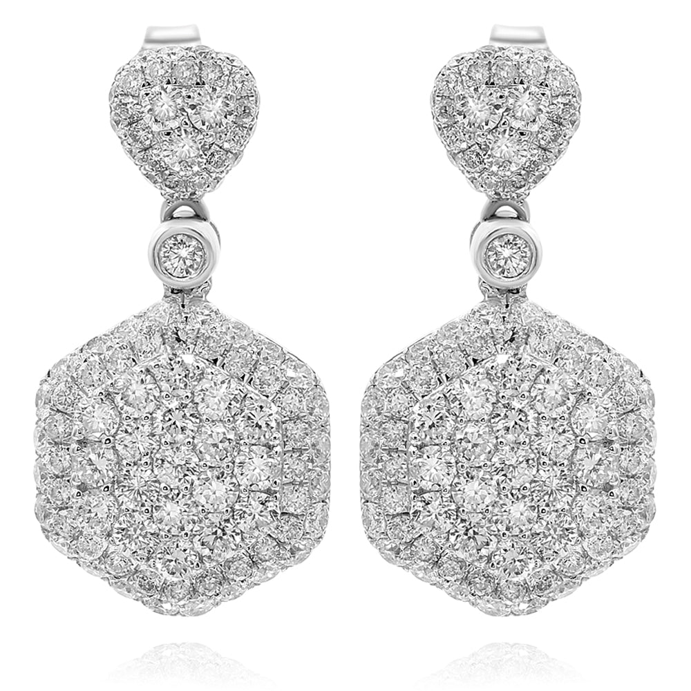 Diamond earring 14k white gold E14561