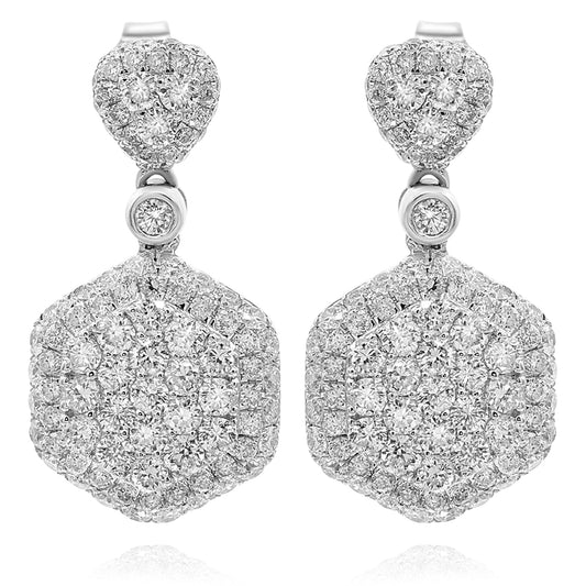 Diamond earring 14k white gold E14561