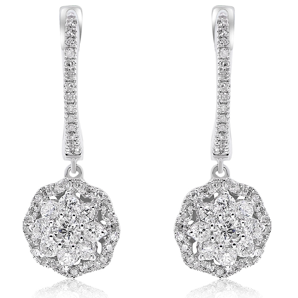 Diamond earring 14k white gold E20674E