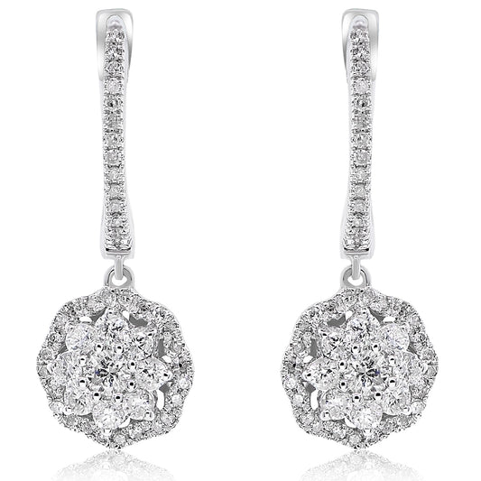 Diamond earring 14k white gold E20674E