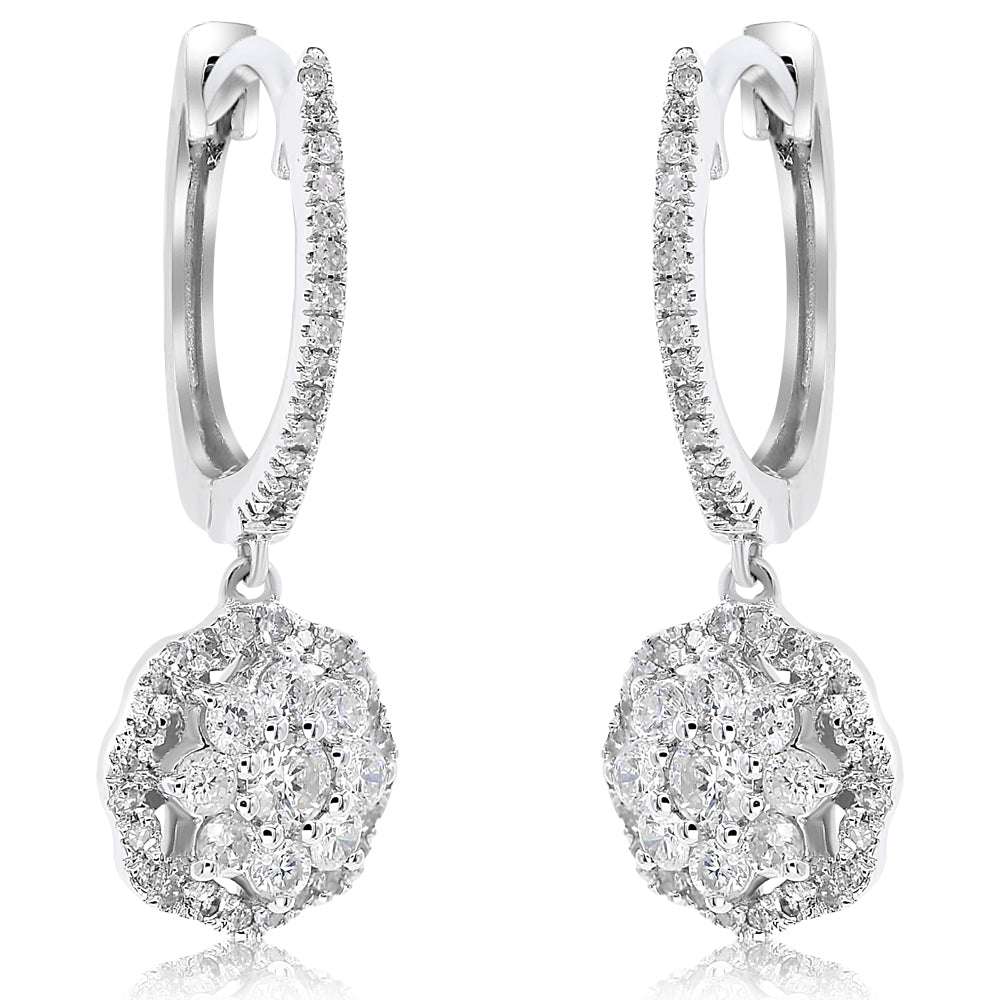 Diamond earring 14k white gold E20674E