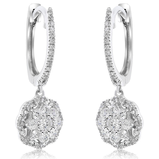 Diamond earring 14k white gold E20674E