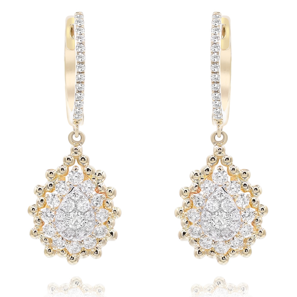 Diamond earring 14k yellow gold E23032C