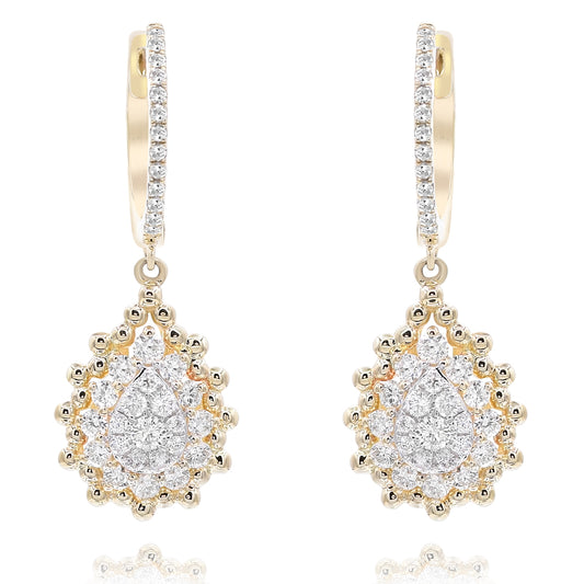 Diamond earring 14k yellow gold E23032C