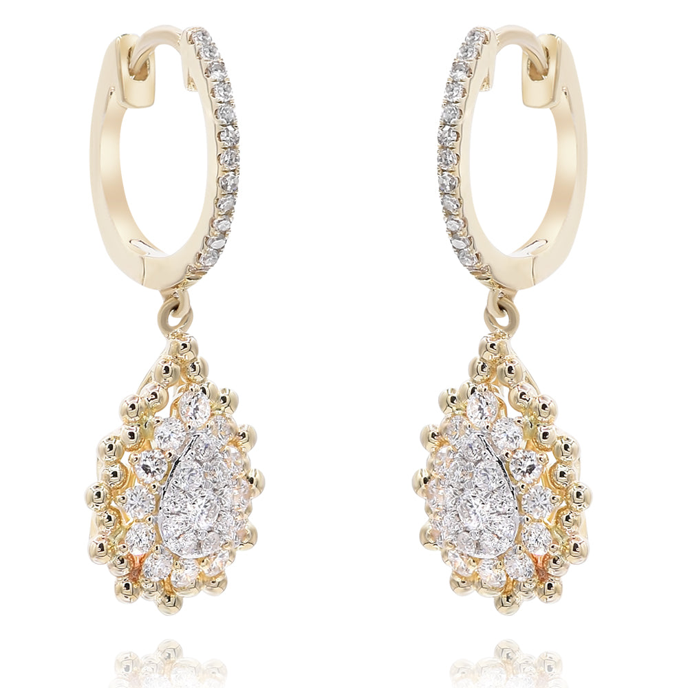 Diamond earring 14k yellow gold E23032C