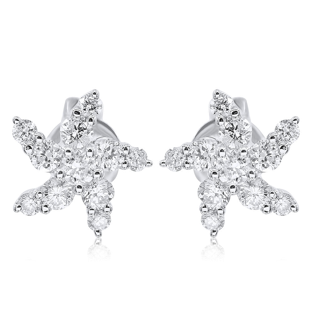 Diamond Earrings 14k white gold E24647