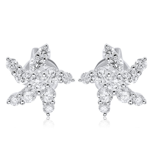 Diamond Earrings 14k white gold E24647