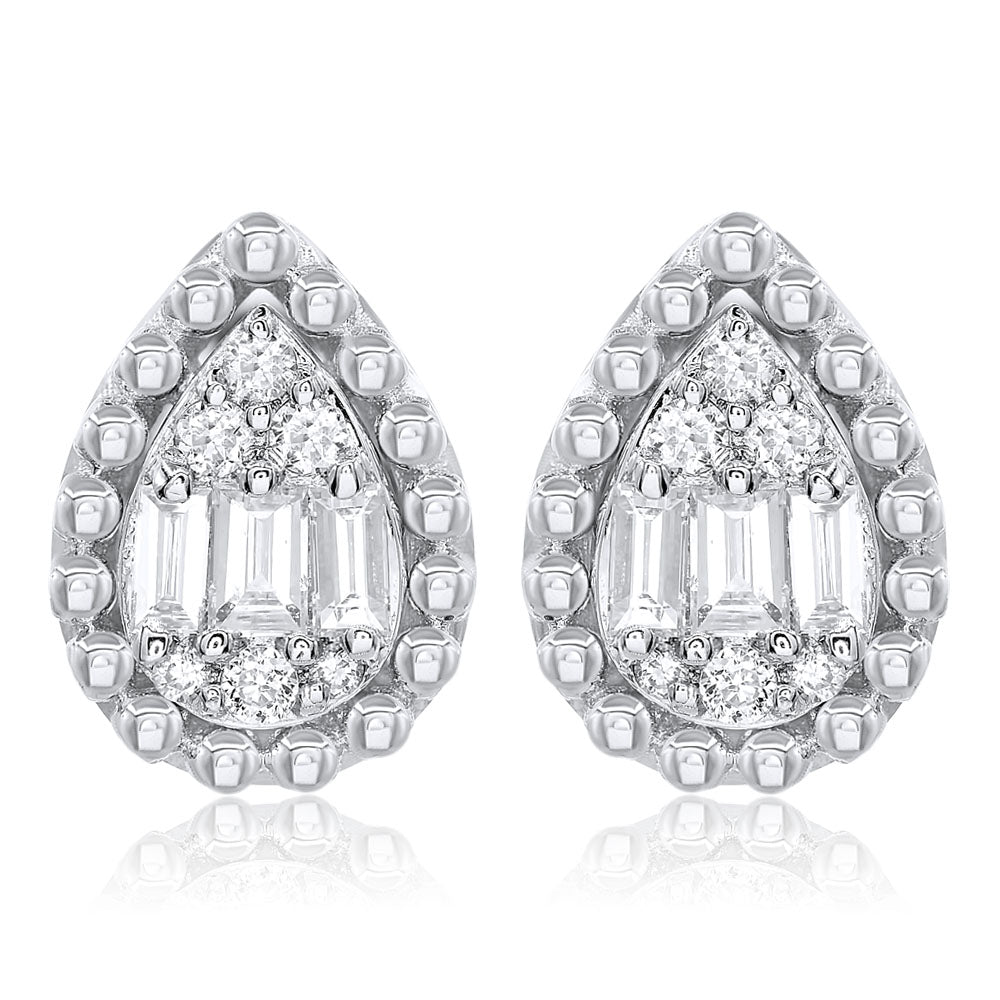 Diamond Earrings 14k white gold E24729