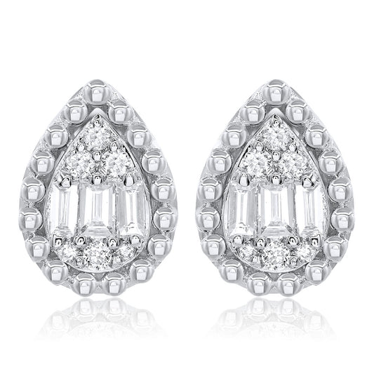 Diamond Earrings 14k white gold E24729