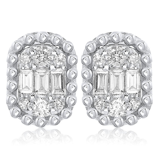 Diamond Earrings 14k white gold E24730