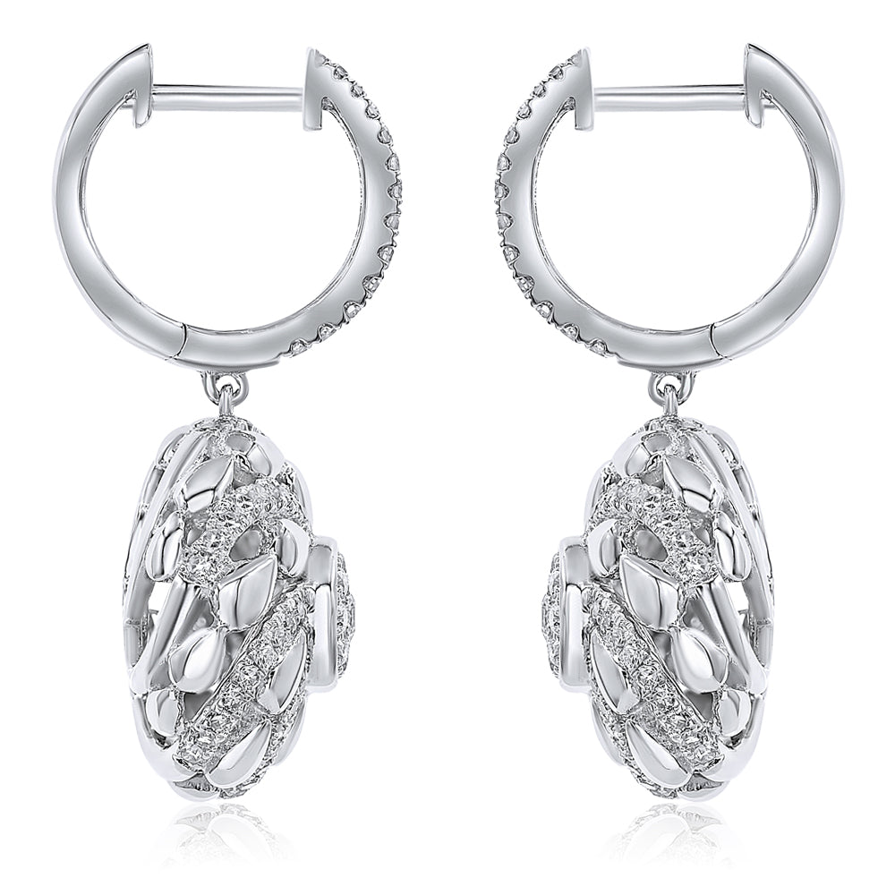 Diamond earring 14k white gold E25011