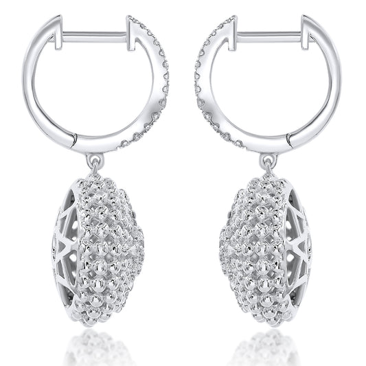 Diamond earring 14k white gold E25014