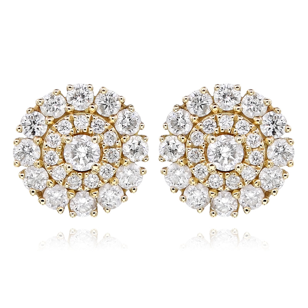 Diamond earrings 14k yellow gold E27640B