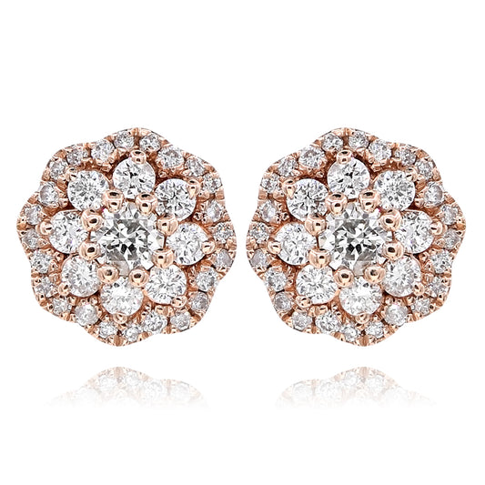 Diamond earrings 14k rose gold E27992C