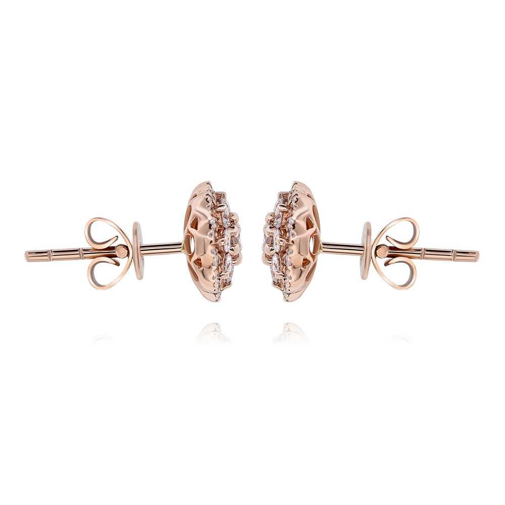 Diamond earrings 14k rose gold E27992C