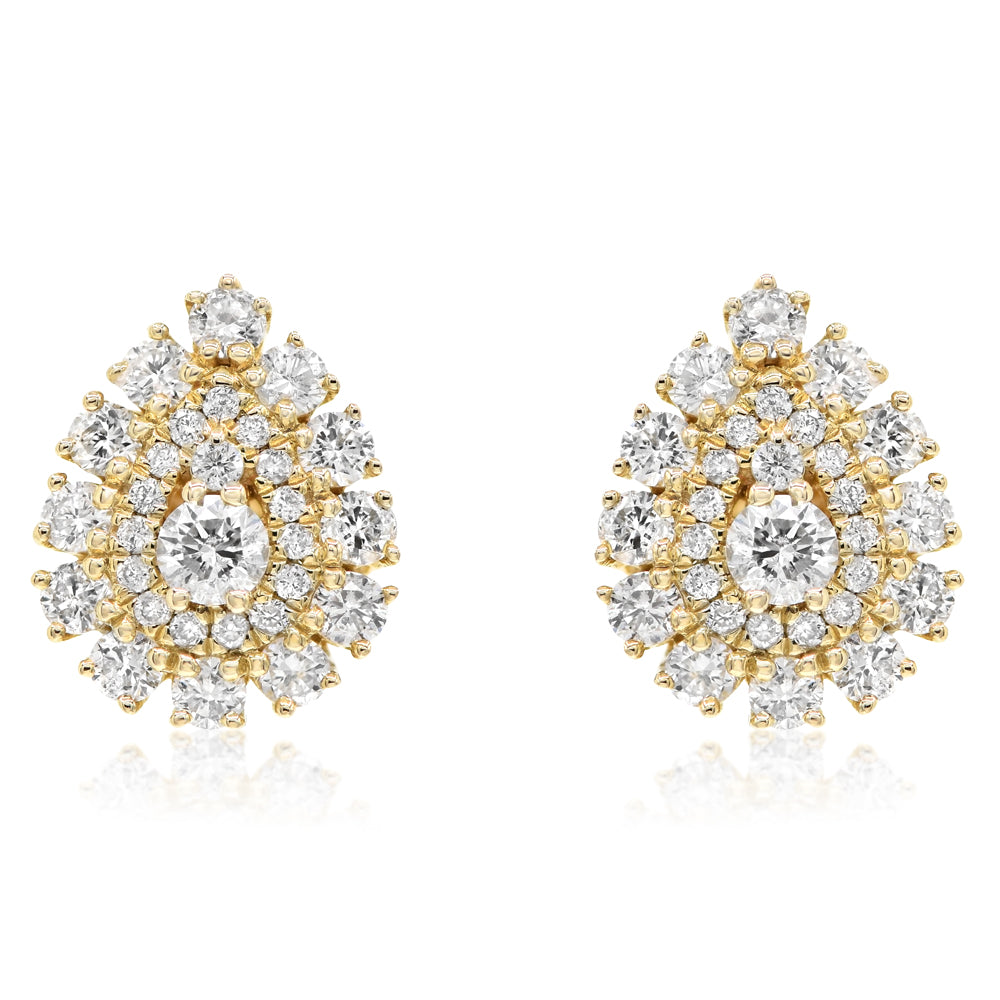 Diamond earrings 14k yellow gold E28001C