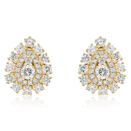 Diamond earrings 14k yellow gold E28001C