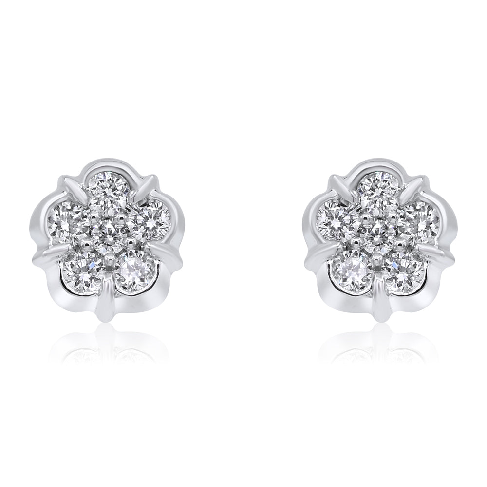 Diamond earrings 14k white gold E28671B