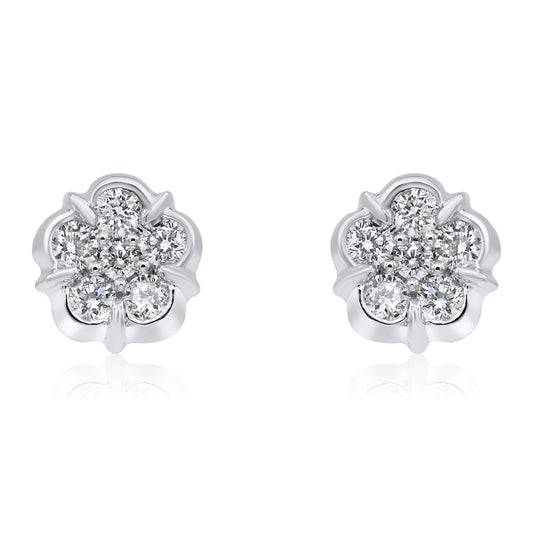 Diamond earrings 14k white gold E28671B