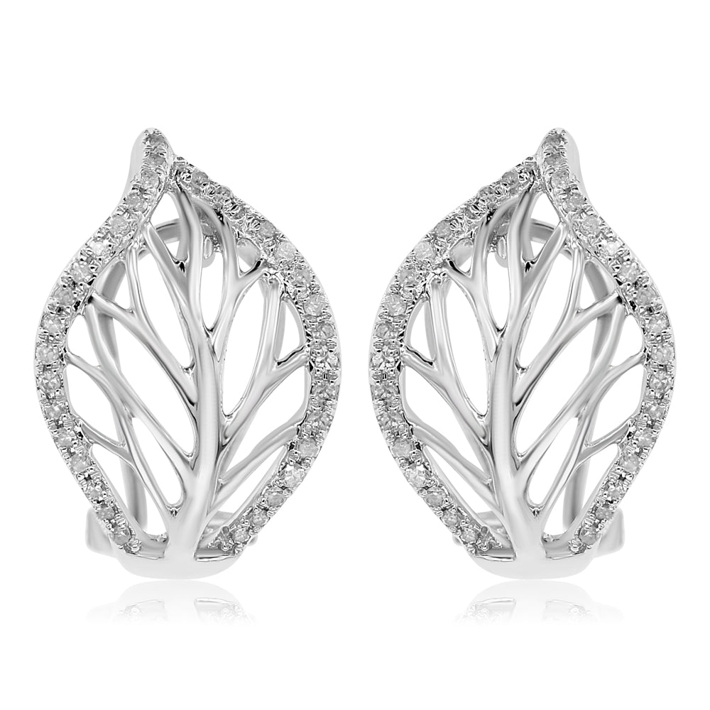 Diamond earring 14k white gold E42727A