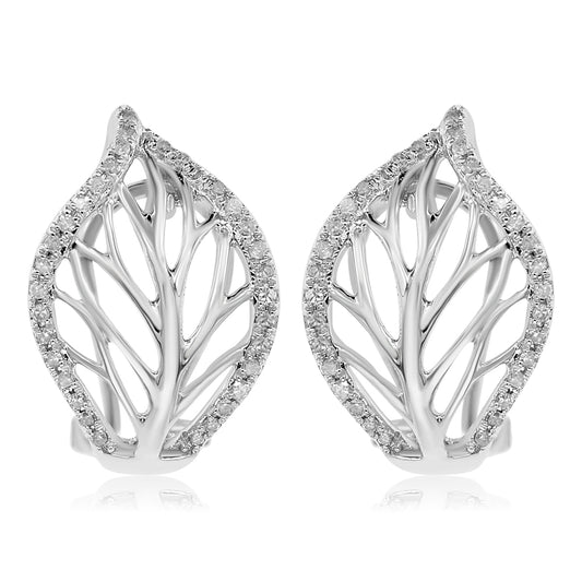 Diamond earring 14k white gold E42727A