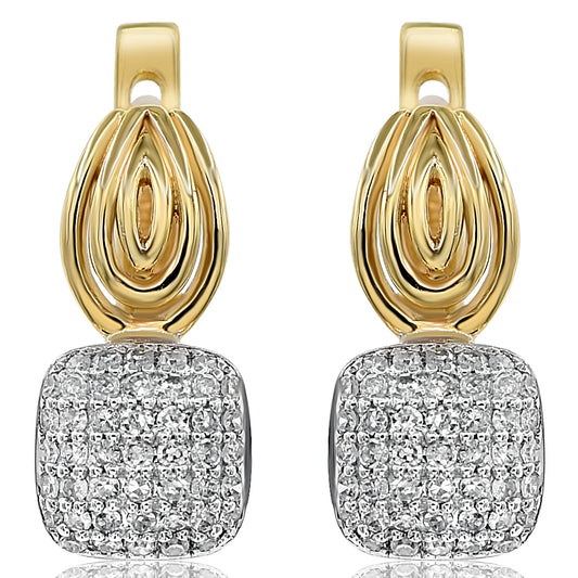 Diamond earring 14k two-tone E45525A