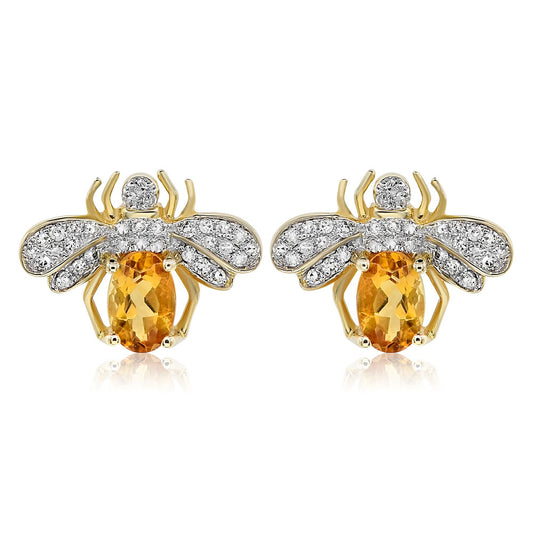 Diamond earring 14k yellow gold E53658C