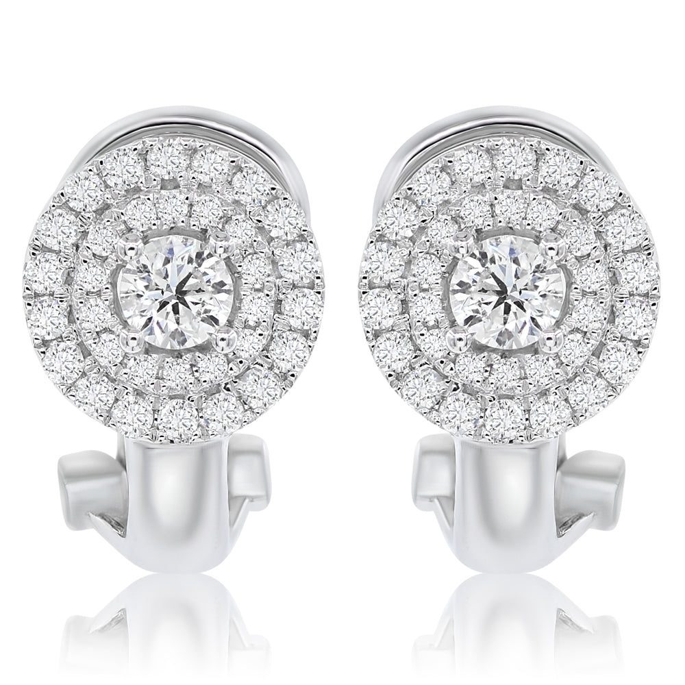 Diamond Earrings 14k white gold E9772B