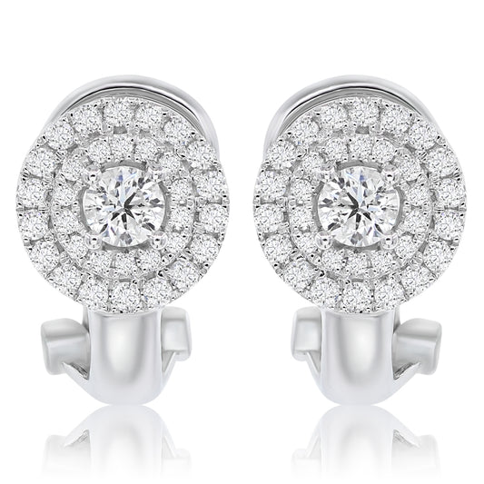 Diamond Earrings 14k white gold E9772B