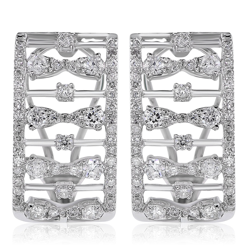 Diamond earring 14k white gold EA22807