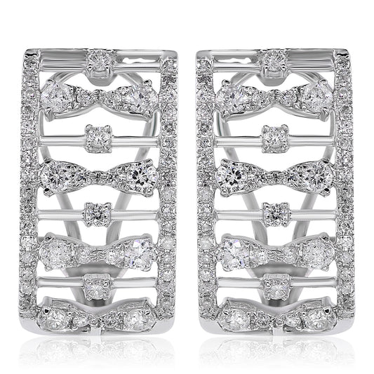 Diamond earring 14k white gold EA22807