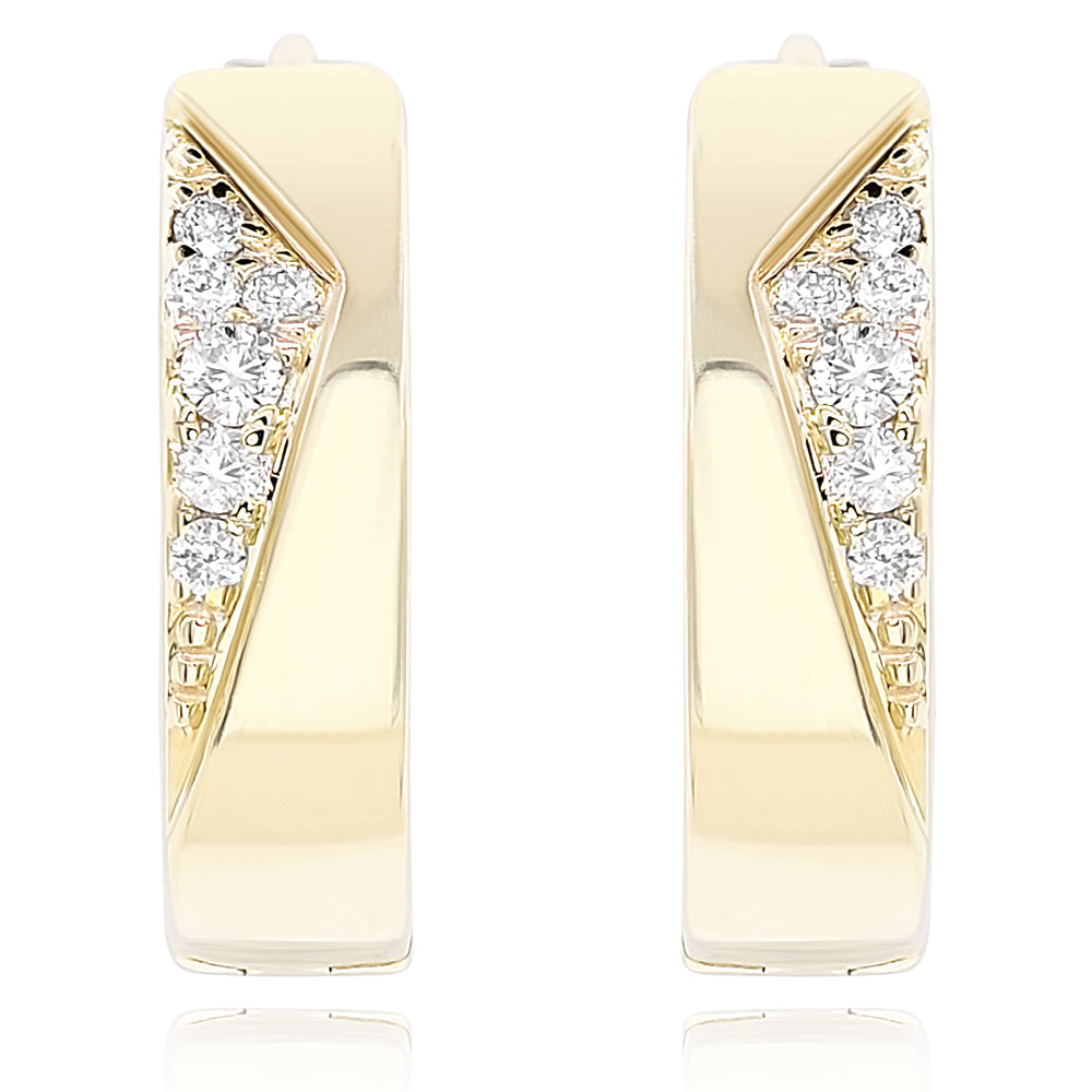 Diamond earring 14k yellow gold EA23539A