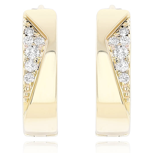 Diamond earring 14k yellow gold EA23539A