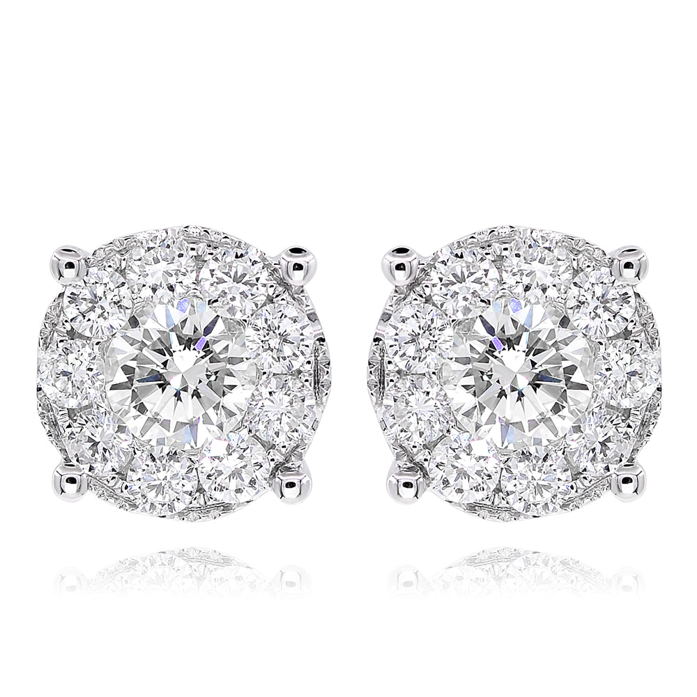 Diamond Earrings 14k white gold EC347D1