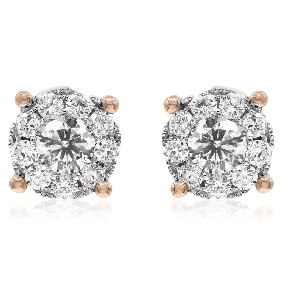 Diamond Earrings 14k rose gold EC506M