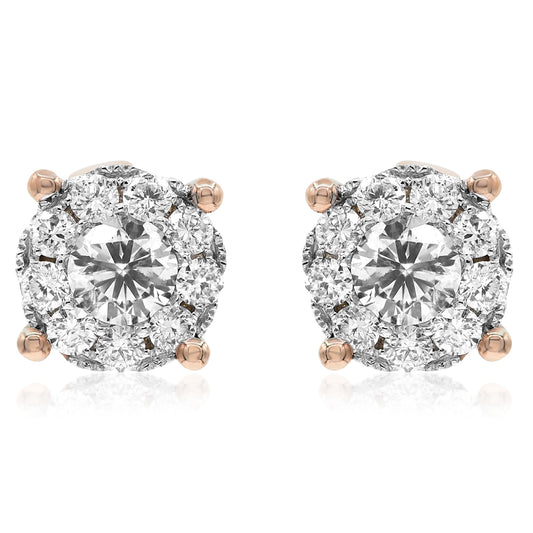 Diamond Earrings 14k rose gold EC506M