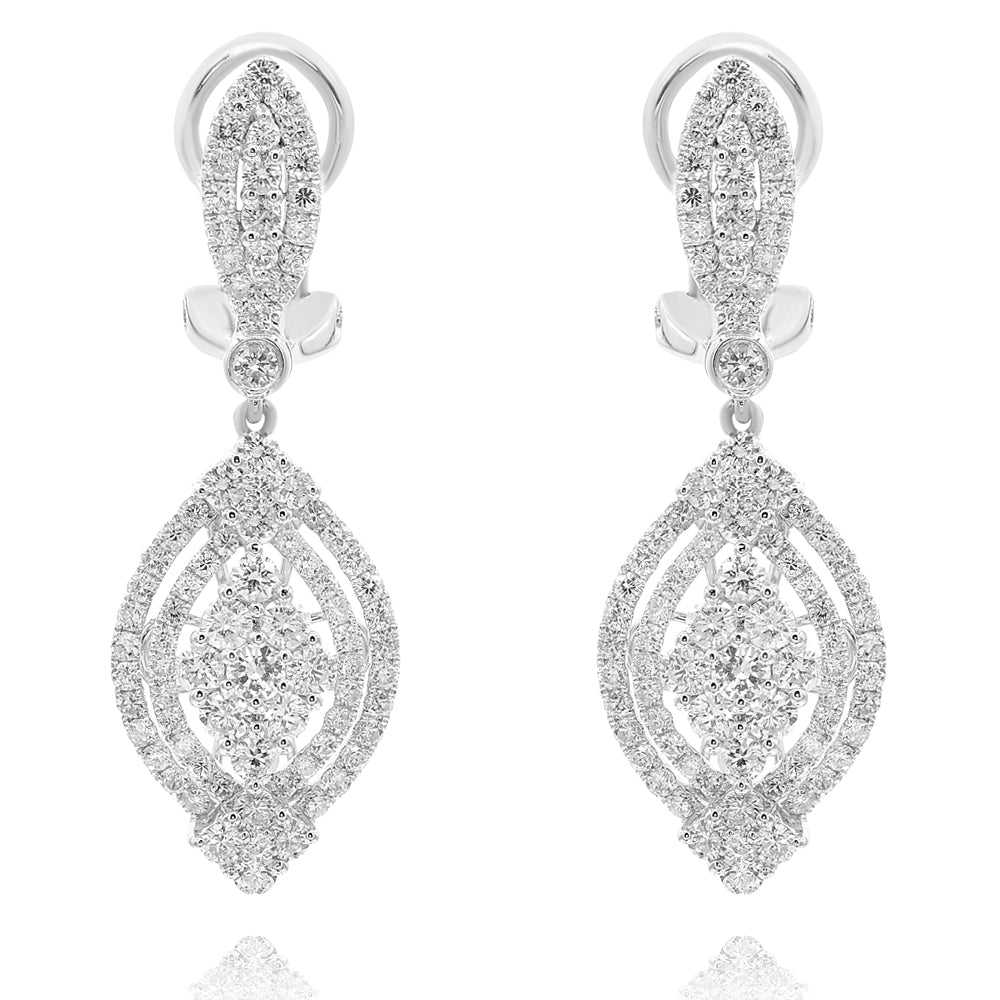 Diamond earring 18k white gold EF278A