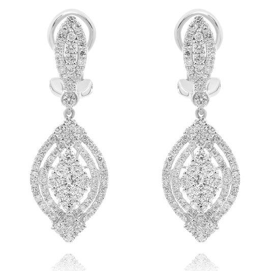 Diamond earring 18k white gold EF278A