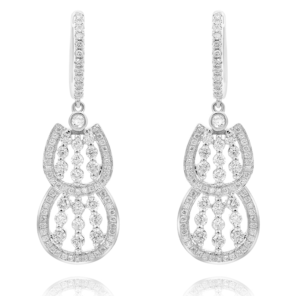 Diamond earring 18k white gold EF601A