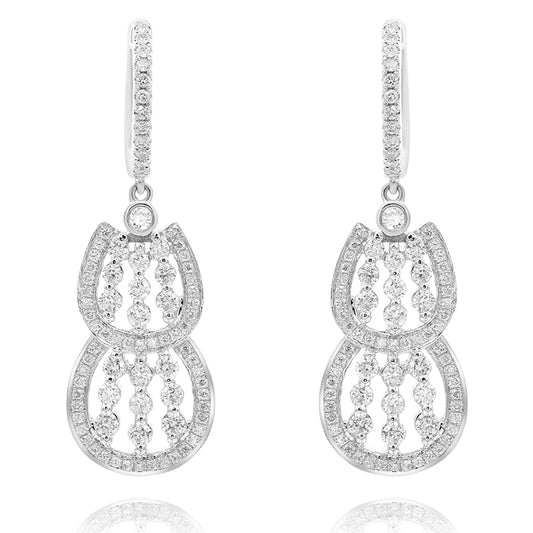 Diamond earring 18k white gold EF601A