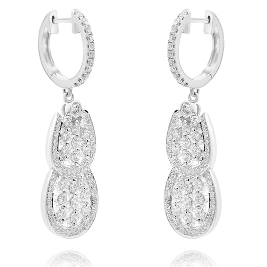 Diamond earring 18k white gold EF601A