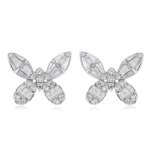 Diamond earring 18k white gold EL568