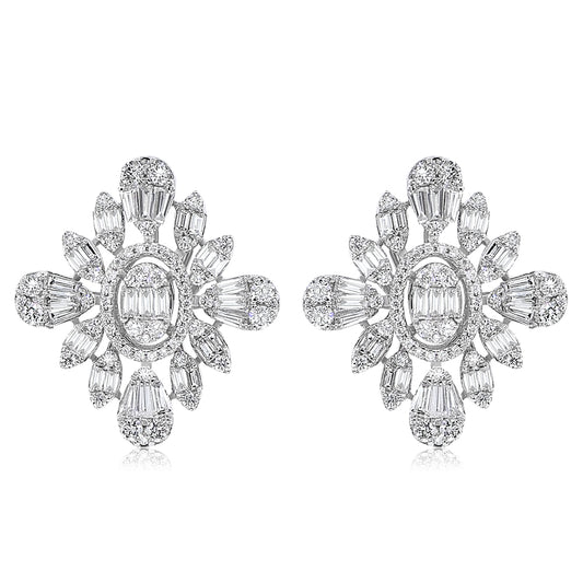 Diamond earring 18k white gold EL704