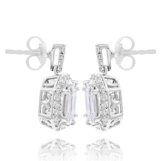 Diamond earring 14k white gold ENE05094