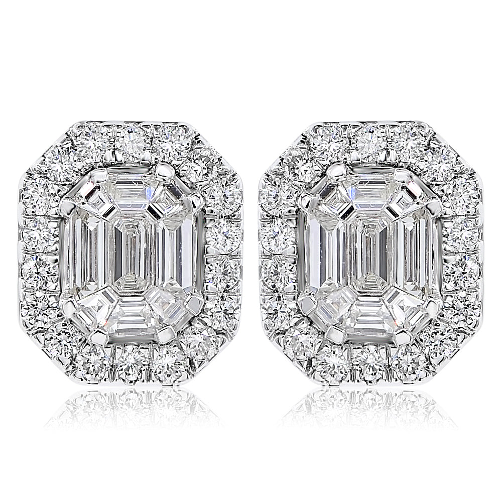 Diamond Earrings 14k white gold EP05576A