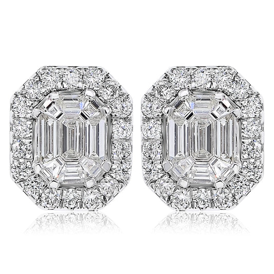 Diamond Earrings 14k white gold EP05576A