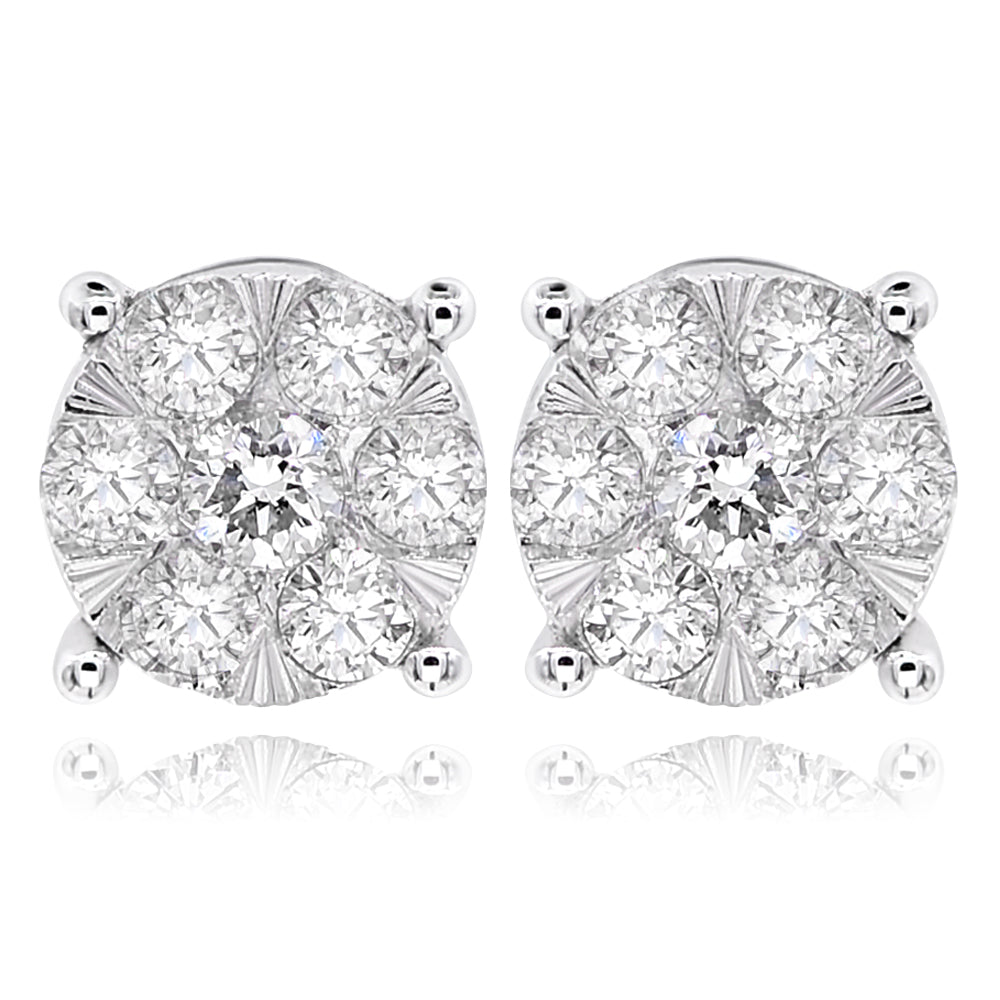 Diamond Earrings 14k white gold EP30981A