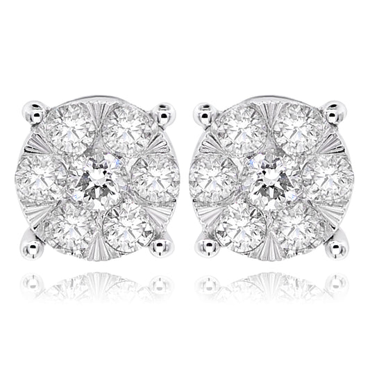 Diamond Earrings 14k white gold EP30981A