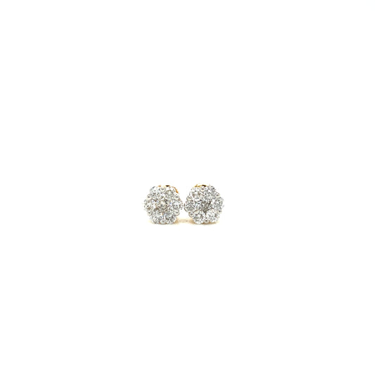 Diamond earrings 14k yellow gold EY10676Y-2